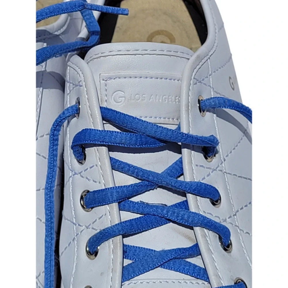 GBG Los Angeles White Ggorfin Quilted‎ Sneakers Blue Laces G by Guess